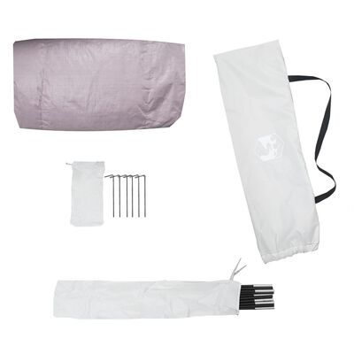 vidaXL Tente de plage 3 personnes gris imperméable