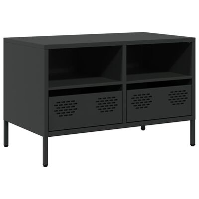 vidaXL Meuble TV noir 68x39x43,5 cm acier laminé à froid