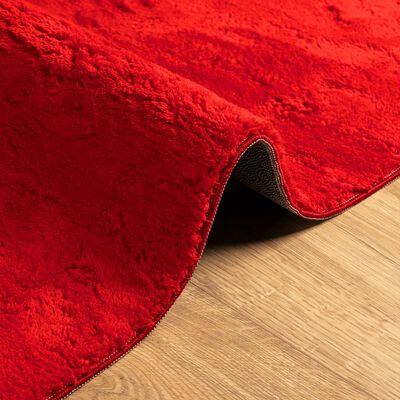 vidaXL Tapis HUARTE à poils courts doux et lavable rouge 160x230 cm