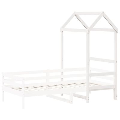 vidaXL Toit de lit pour enfants blanc 98x70x176,5cm bois de pin massif