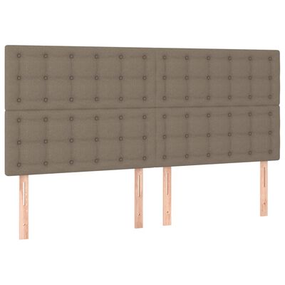 vidaXL Tête de lit à LED Taupe 160x5x118/128 cm Tissu