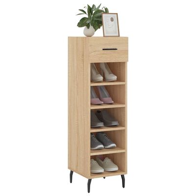 vidaXL Armoire à chaussures chêne sonoma 30x35x105cm bois d'ingénierie