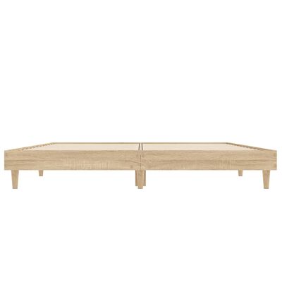 vidaXL Cadre de lit sans matelas chêne sonoma 135x190 cm