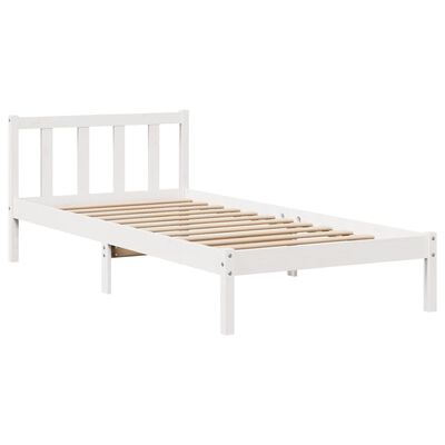 vidaXL Cadre de lit sans matelas blanc 90x200 cm bois de pin massif