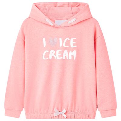 Sweatshirt à capuche pour enfants rose vif 92