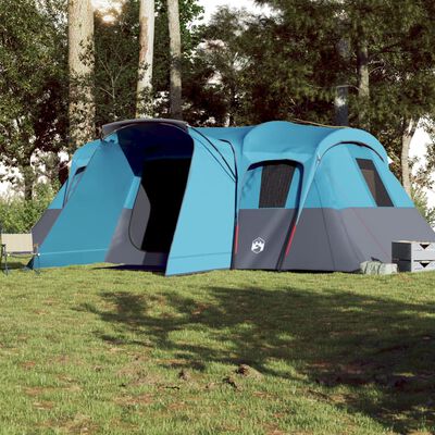 vidaXL Tente familiale tunnel 16 personnes bleu imperméable