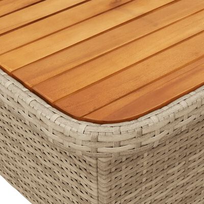 vidaXL Ensemble à manger de jardin et coussins 2 pcs beige poly rotin