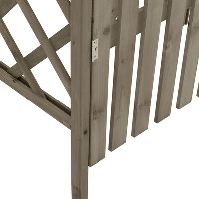 vidaXL Pergola avec portail 116x40x204 cm Gris Bois de sapin massif