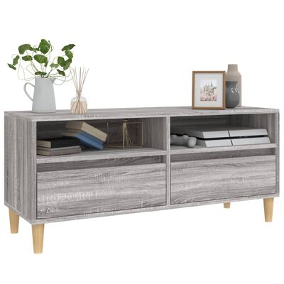 vidaXL Meuble TV sonoma gris 100x34,5x44,5 cm bois d'ingénierie