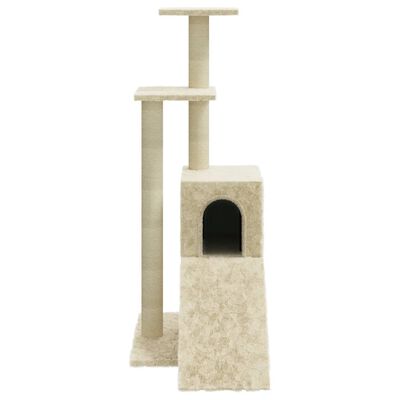 vidaXL Arbre à chat avec griffoirs en sisal Crème 92 cm