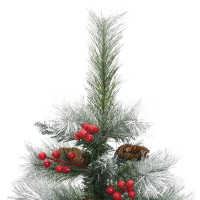 vidaXL Sapin de Noël artificiel avec pommes de pin et baies 120 cm