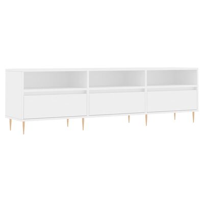 vidaXL Meuble TV blanc 150x30x44,5 cm bois d'ingénierie