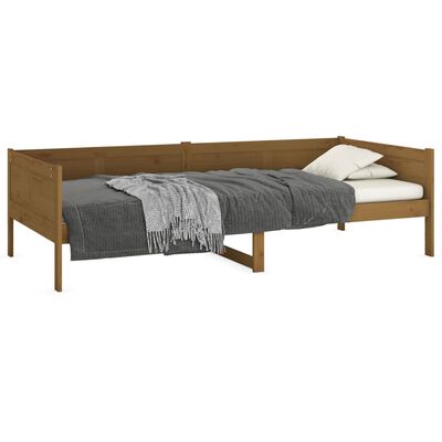 vidaXL Lit de jour sans matelas marron miel bois pin massif 80x200 cm