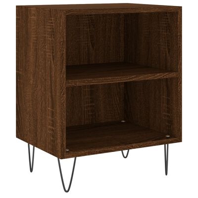 vidaXL Tables de chevet 2pcs chêne marron 40x30x50cm bois d'ingénierie