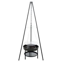 RedFire Barbecue de jardin avec trépied et bol à feu 50 cm noir