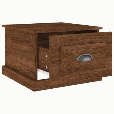 vidaXL Table basse Chêne marron 50x50x35 cm Bois d'ingénierie