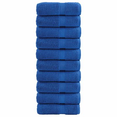 vidaXL Serviettes d'invité de qualité supérieure SOLUND 10 pcs bleu