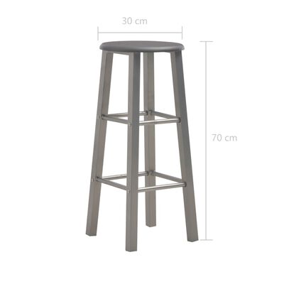 vidaXL Tabourets de bar lot de 2 anthracite MDF