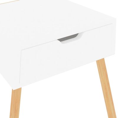 vidaXL Tables de chevet 2 pcs Blanc brillant Bois d'ingénierie