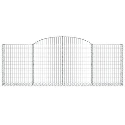 vidaXL Paniers à gabions arqués 6 pcs 300x30x100/120 cm fer galvanisé