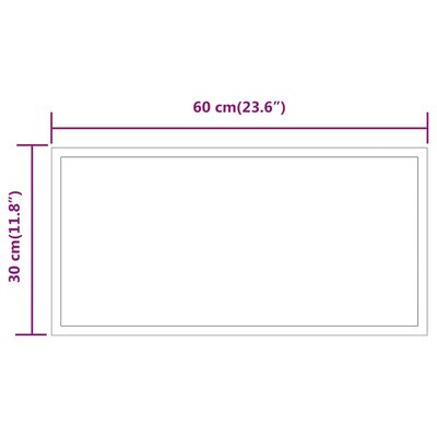 vidaXL Miroir de salle de bain à LED 30x60 cm