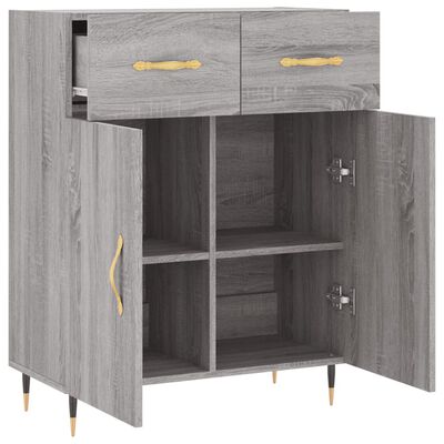 vidaXL Buffet sonoma gris 69,5x34x90 cm bois d'ingénierie