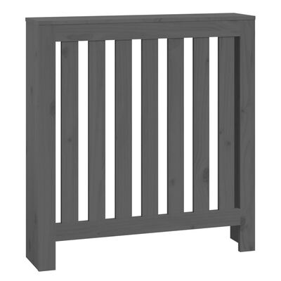 vidaXL Cache-radiateur Gris 79,5x19x84 cm Bois massif de pin