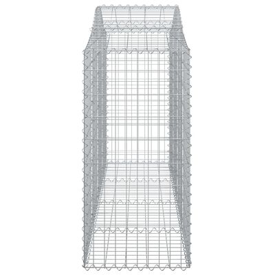 vidaXL Paniers à gabions arqués 14 pcs 200x50x120/140 cm Fer galvanisé