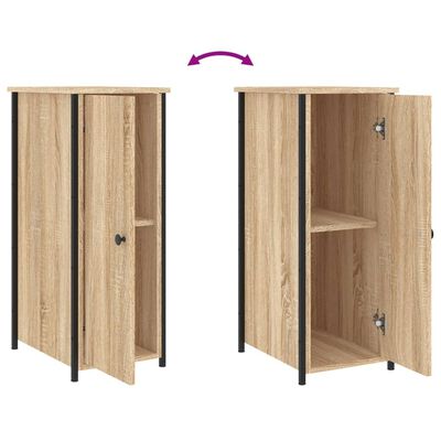 vidaXL Tables de chevet 2pcs chêne sonoma 32x42x80cm bois d'ingénierie