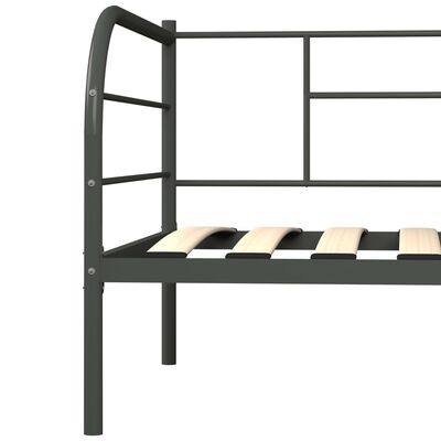 vidaXL Cadre de lit de repos sans matelas gris métal 90x200 cm