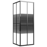 vidaXL Cabine de douche à rayures ESG 70x70x180 cm Noir