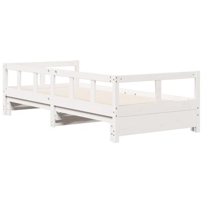 vidaXL Lit de jour sans matelas blanc 80x200 cm bois de pin massif