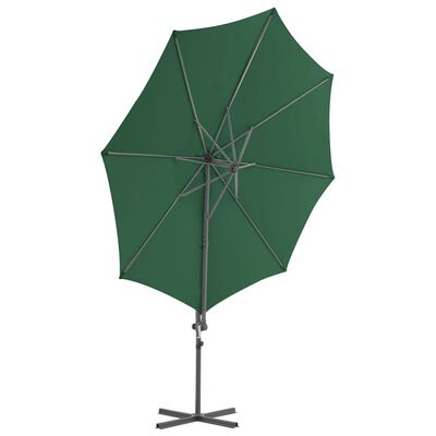 vidaXL Parasol de jardin avec base portable vert