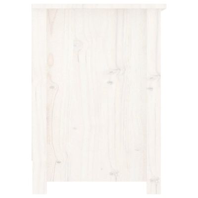 vidaXL Meuble TV Blanc 103x36,5x52 cm Bois de pin massif