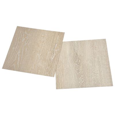 vidaXL Dalles de plancher autoadhésives 55 pcs PVC 5,11 m² beige