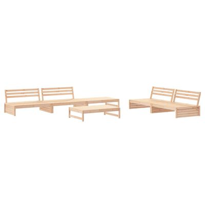 vidaXL Salon de jardin 6 pcs Bois de pin massif