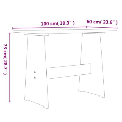 vidaXL Ensemble à manger REINE 3 pcs blanc bois de pin massif