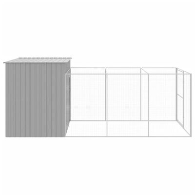 vidaXL Niche pour chien avec cour gris clair 214x457x181 cm