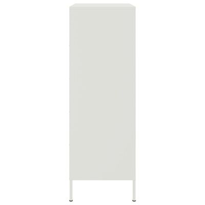 vidaXL Buffet haut blanc 68x39x113 cm acier