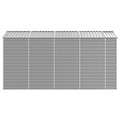 vidaXL Abri de jardin gris clair 191x385x198 cm acier galvanisé