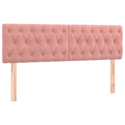 vidaXL Têtes de lit 2 pcs Rose 80x7x78/88 cm Velours