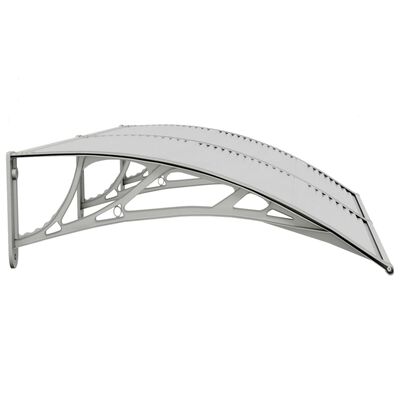 vidaXL Auvent de porte Gris 150x80 cm Polycarbonate