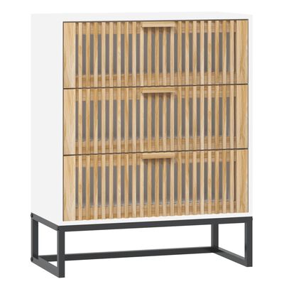 vidaXL Buffet blanc 60x30x75 cm bois d'ingénierie