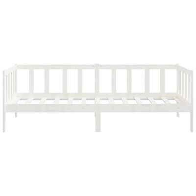 vidaXL Lit de jour sans matelas blanc bois de pin massif 90x200 cm