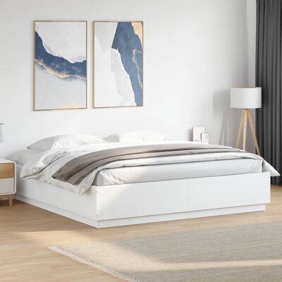 vidaXL Cadre de lit sans matelas blanc 200x200 cm