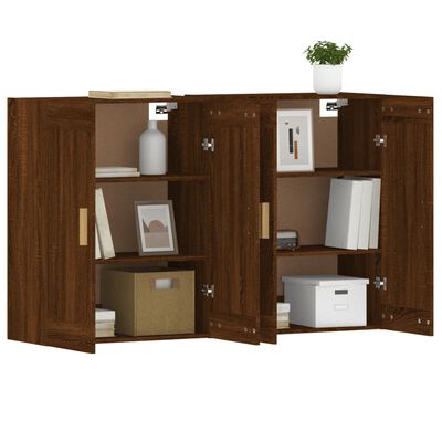 vidaXL Armoires murales 2 pcs chêne marron bois d'ingénierie