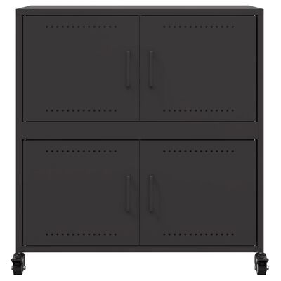 vidaXL Buffet noir 68x39x72 cm acier