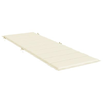 vidaXL Coussin de chaise longue crème 186x58x3 cm tissu oxford