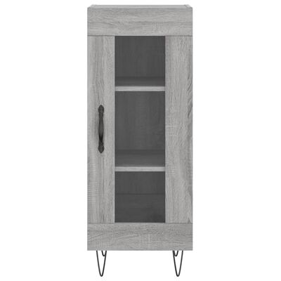 vidaXL Buffet Sonoma gris 34,5x34x90 cm Bois d'ingénierie