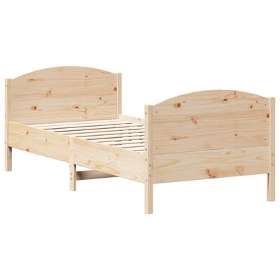 vidaXL Cadre de lit sans matelas 100x200 cm bois massif de pin